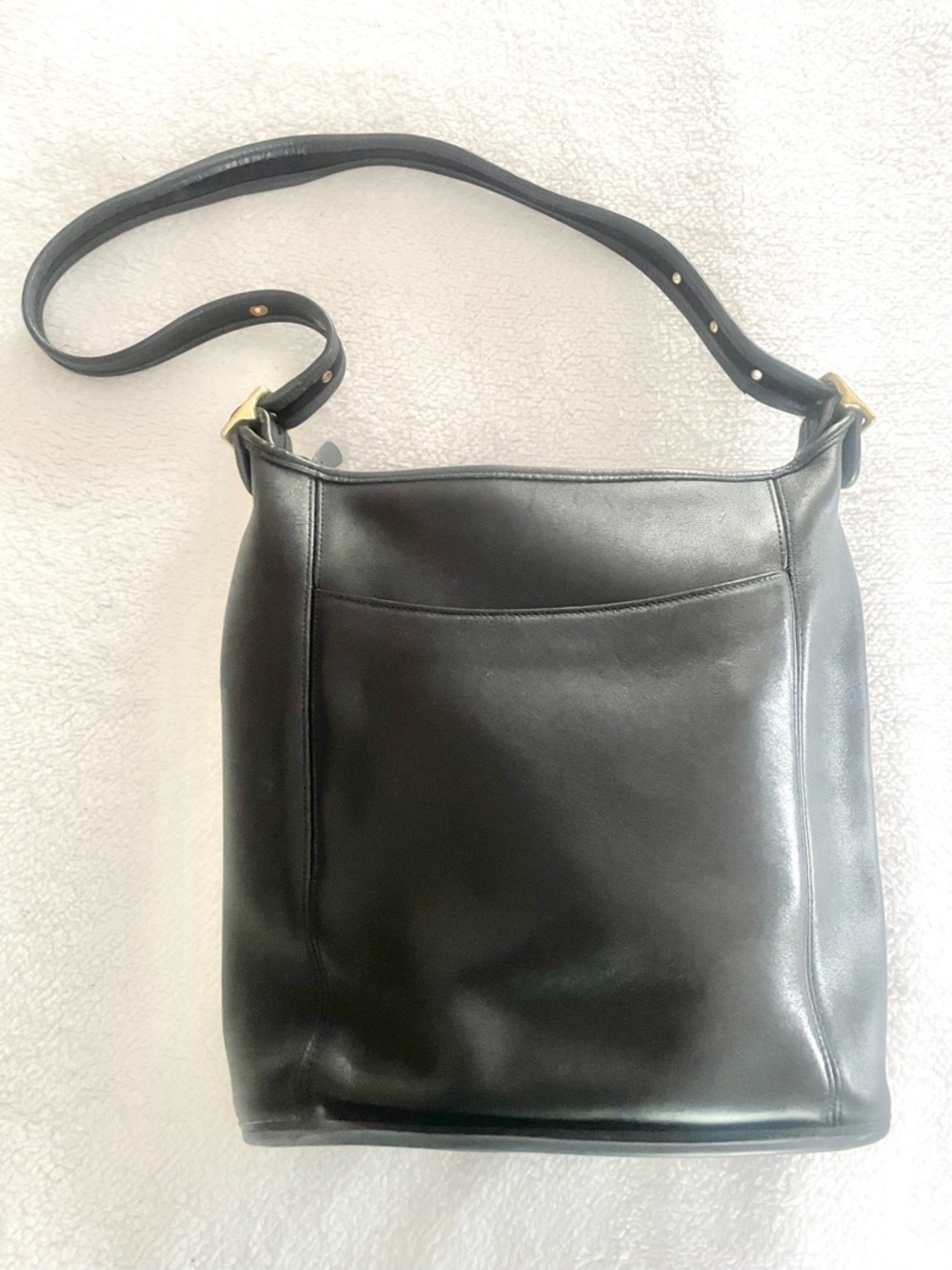 Vintage Coach Black Slim Duffle Sac Bucket Bag - Picture 2 of 16